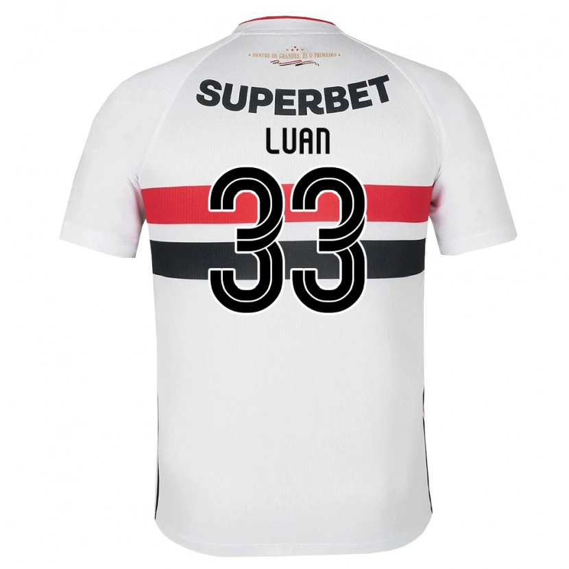 Danxen Kvinnor Luan Vinicius Da Silva Santos #33 Vit Röd Svart Hemmatröja Matchtröjor 2026/27 Tröjor T-Tröja