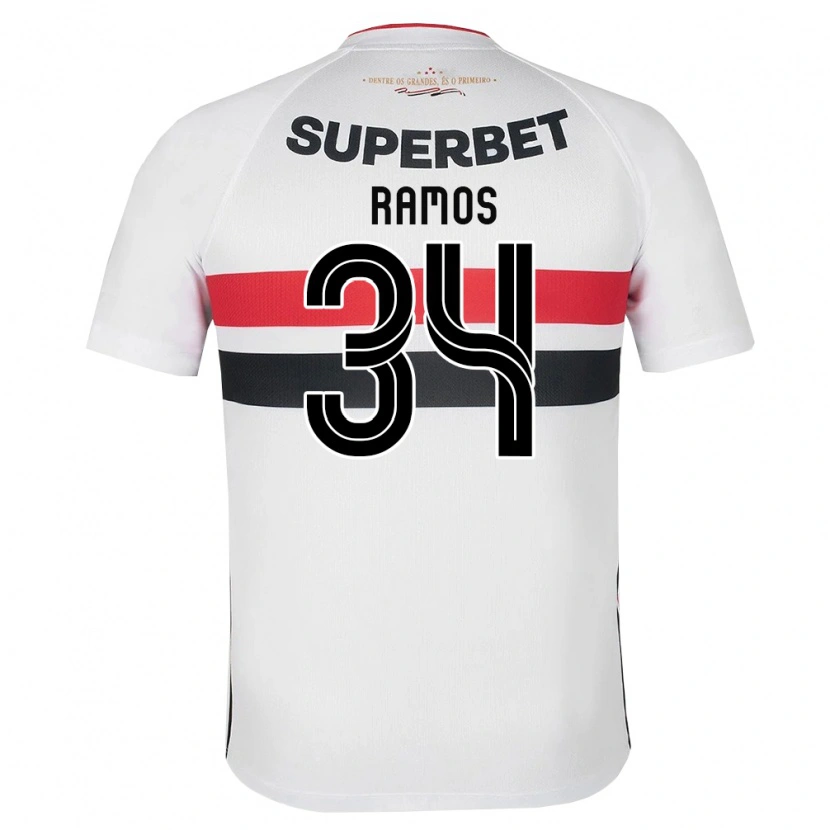 Danxen Kvinnor Raí Ramos #34 Vit Röd Svart Hemmatröja Matchtröjor 2026/27 Tröjor T-Tröja