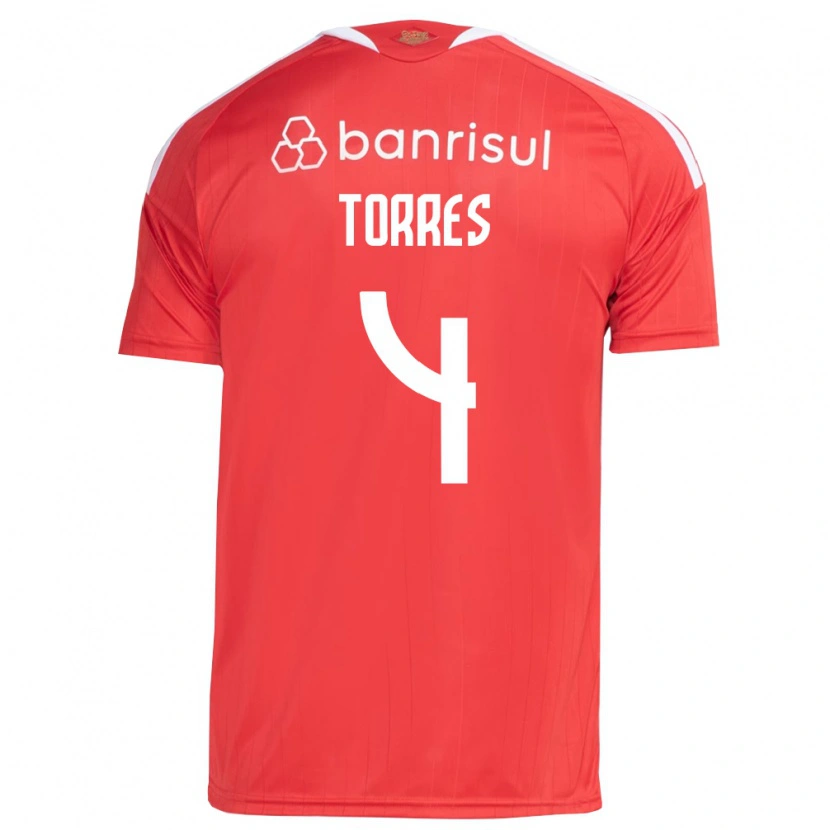 Danxen Kvinnor Félix Torres #4 Röd Vit Hemmatröja Matchtröjor 2026/27 Tröjor T-Tröja