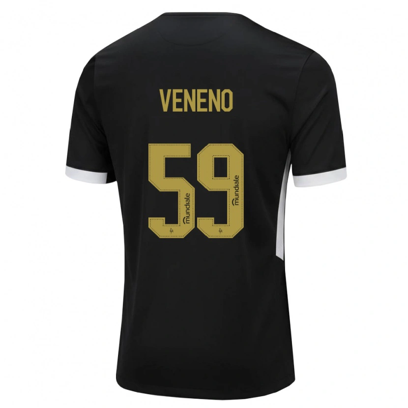 Danxen Kvinnor Gabriel Veneno #59 Svart Vit Gul Hemmatröja Matchtröjor 2026/27 Tröjor T-Tröja