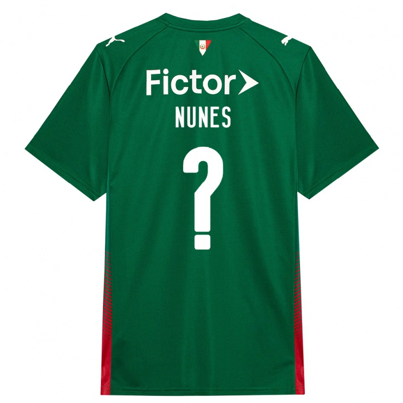 Danxen Kvinnor Kauã Nunes #0 Grön Röd Vit Hemmatröja Matchtröjor 2026/27 Tröjor T-Tröja