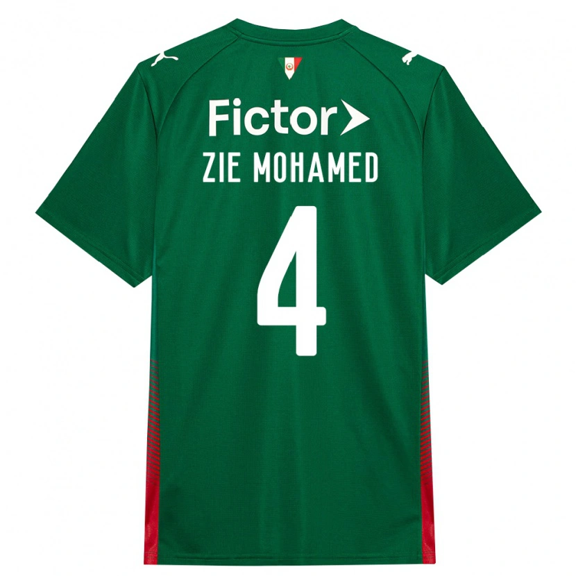 Danxen Kvinnor Kone Zie Mohamed #4 Grön Röd Vit Hemmatröja Matchtröjor 2026/27 Tröjor T-Tröja