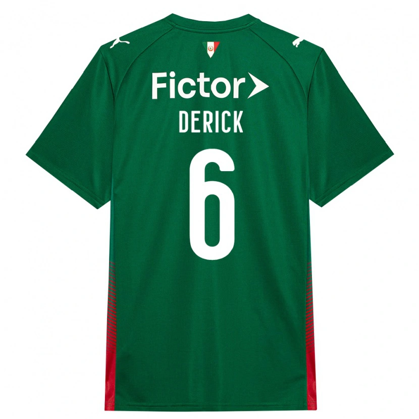 Danxen Kvinnor Derick Araújo Campos #6 Grön Röd Vit Hemmatröja Matchtröjor 2026/27 Tröjor T-Tröja