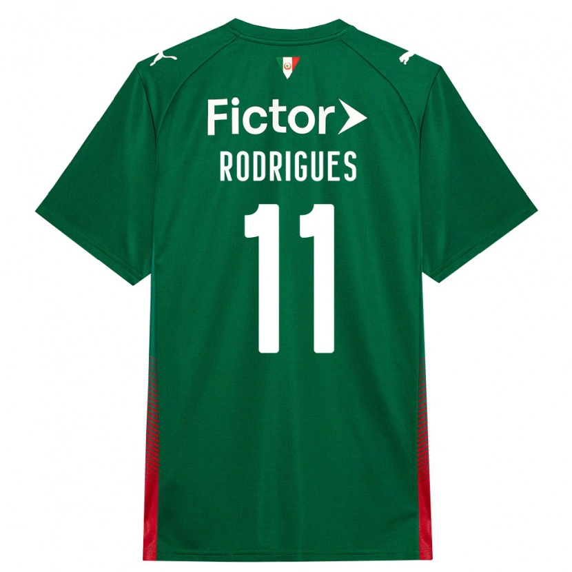 Danxen Kvinnor Bruno Rodrigues #11 Grön Röd Vit Hemmatröja Matchtröjor 2026/27 Tröjor T-Tröja