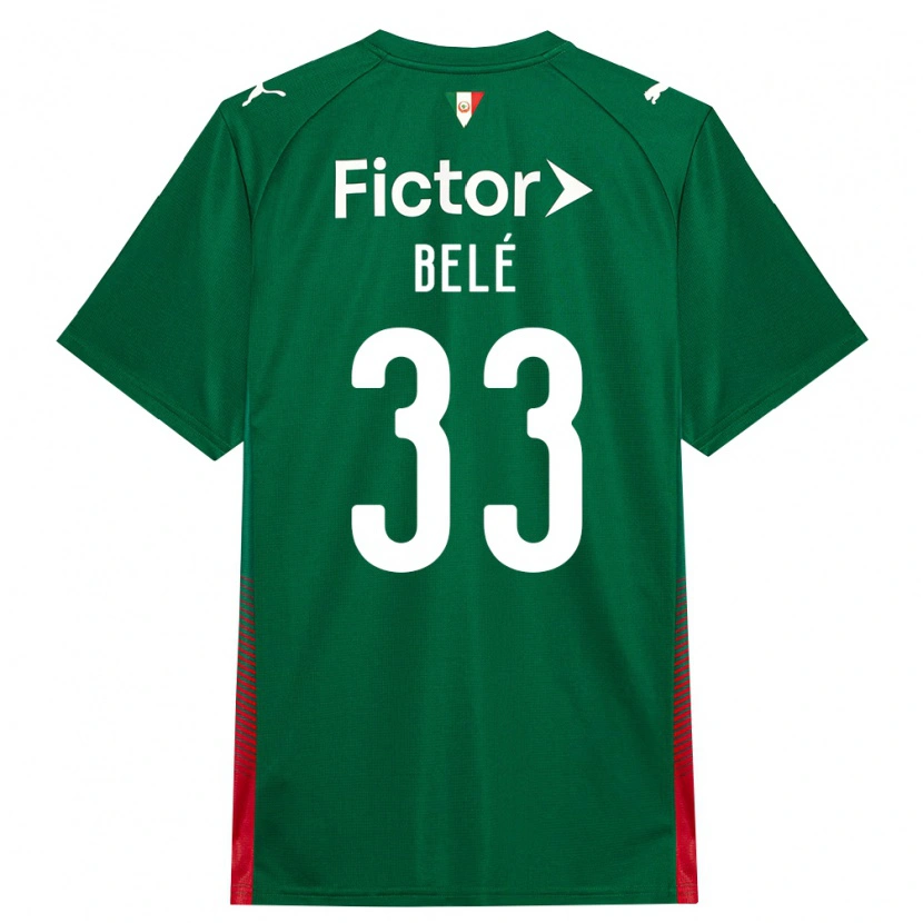 Danxen Kvinnor Erick Belé #33 Grön Röd Vit Hemmatröja Matchtröjor 2026/27 Tröjor T-Tröja