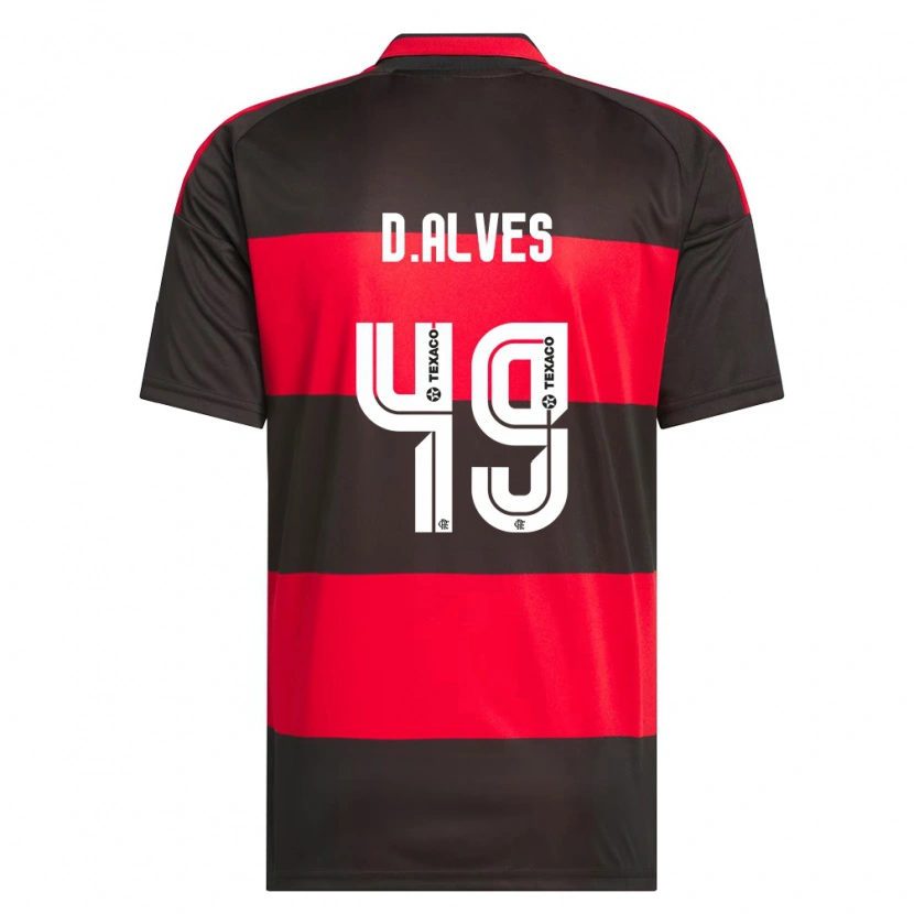 Danxen Kvinnor Dyogo Alves #49 Röd Svart Vit Hemmatröja Matchtröjor 2026/27 Tröjor T-Tröja