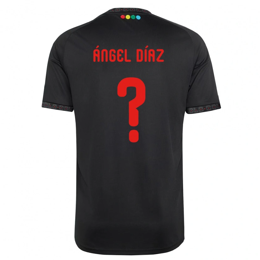 Danxen Kvinnor Ángel Díaz #0 Svart Röd Bortatröja Matchtröjor 2026/27 Tröjor T-Tröja