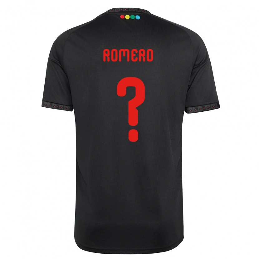 Danxen Kvinnor Enzo Romero #0 Svart Röd Bortatröja Matchtröjor 2026/27 Tröjor T-Tröja