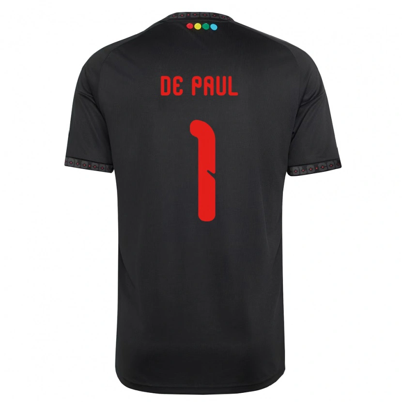 Danxen Kvinnor Fernando De Paul #1 Svart Röd Bortatröja Matchtröjor 2026/27 Tröjor T-Tröja