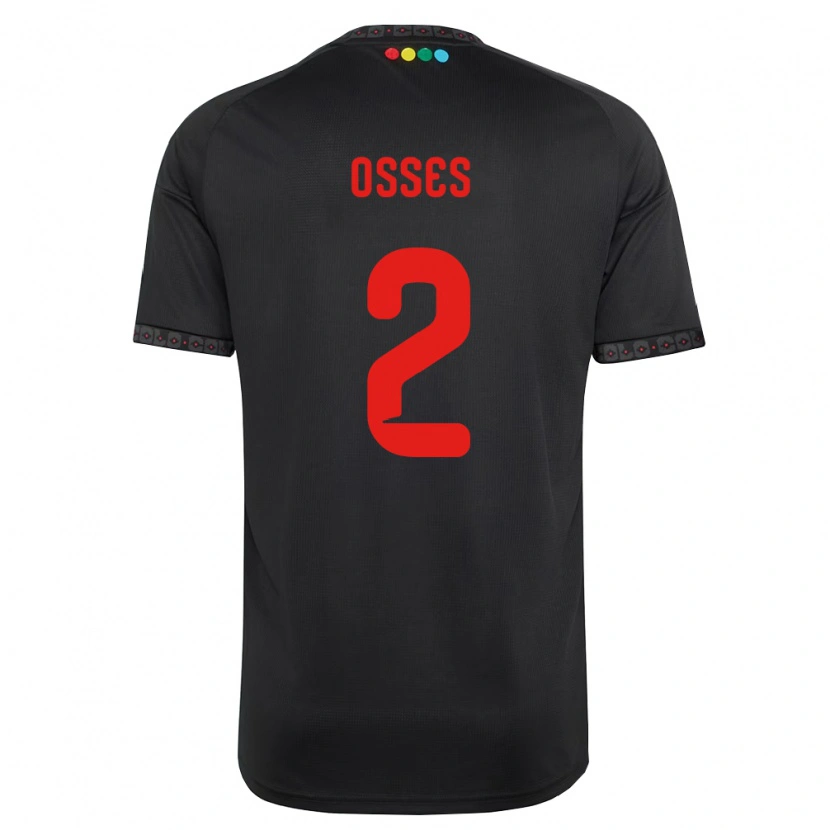 Danxen Kvinnor Martina Osses #2 Svart Röd Bortatröja Matchtröjor 2026/27 Tröjor T-Tröja