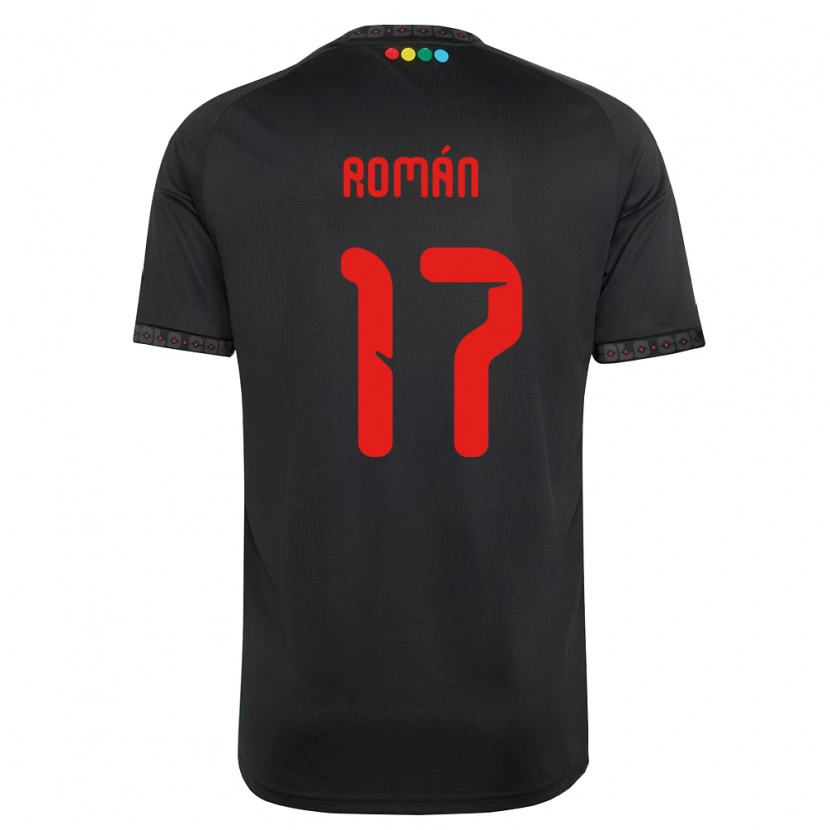 Danxen Kvinnor Iván Román #17 Svart Röd Bortatröja Matchtröjor 2026/27 Tröjor T-Tröja