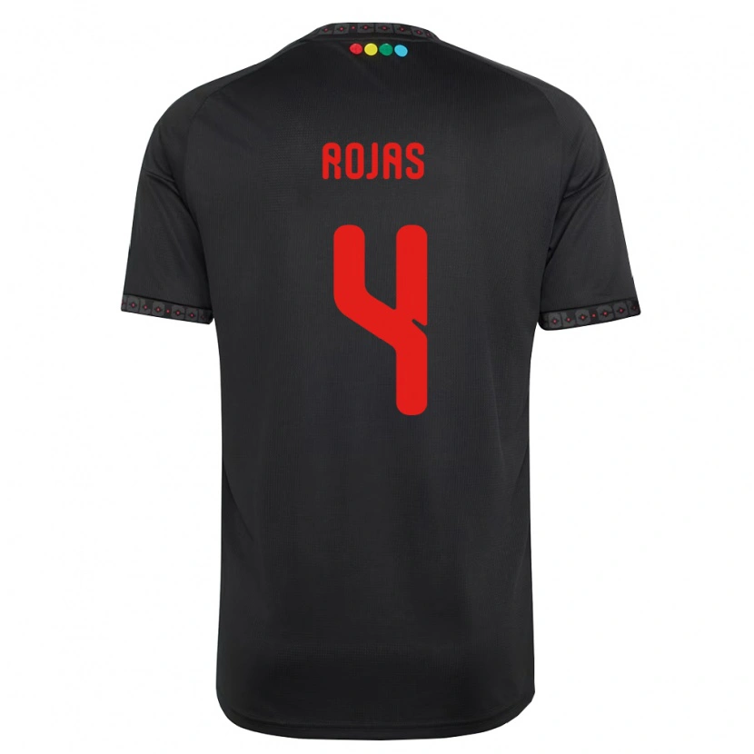 Danxen Kvinnor Javier Rojas #4 Svart Röd Bortatröja Matchtröjor 2026/27 Tröjor T-Tröja