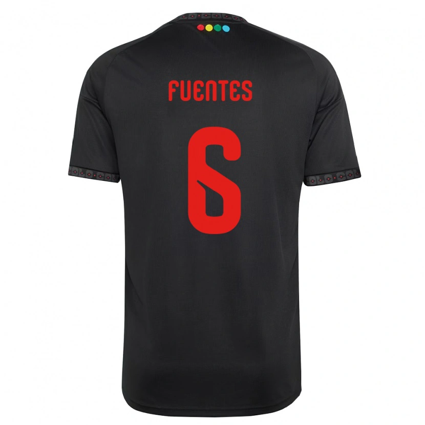 Danxen Kvinnor César Fuentes #6 Svart Röd Bortatröja Matchtröjor 2026/27 Tröjor T-Tröja