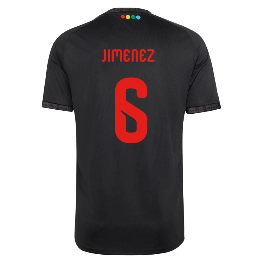 Danxen Kvinnor Yastin Jiménez #6 Svart Röd Bortatröja Matchtröjor 2026/27 Tröjor T-Tröja