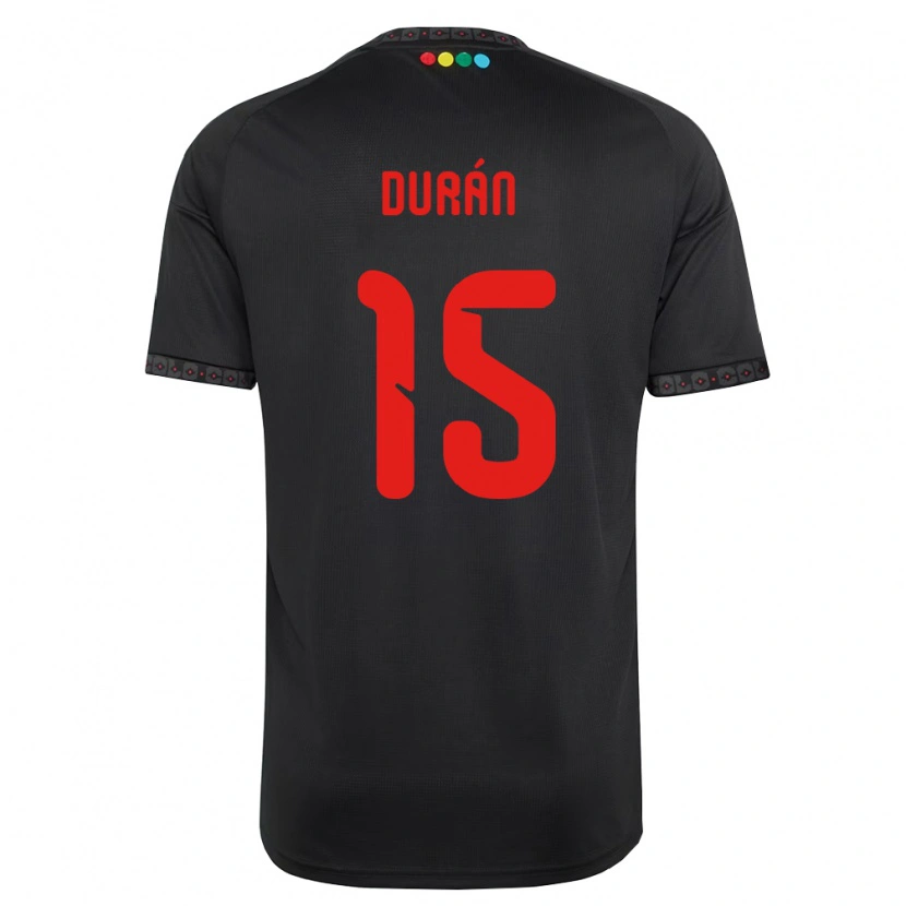 Danxen Kvinnor José Durán #15 Svart Röd Bortatröja Matchtröjor 2026/27 Tröjor T-Tröja