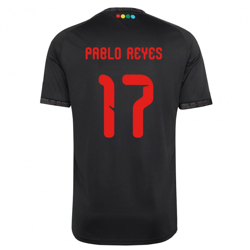 Danxen Kvinnor Juan Pablo Reyes #17 Svart Röd Bortatröja Matchtröjor 2026/27 Tröjor T-Tröja