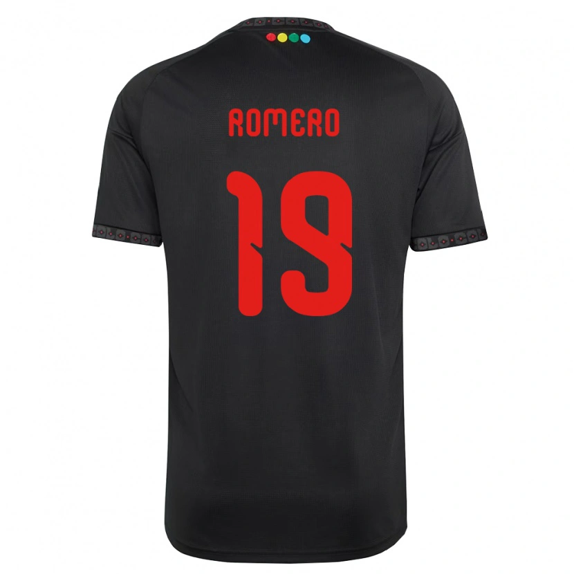 Danxen Kvinnor Maximiliano Romero #19 Svart Röd Bortatröja Matchtröjor 2026/27 Tröjor T-Tröja