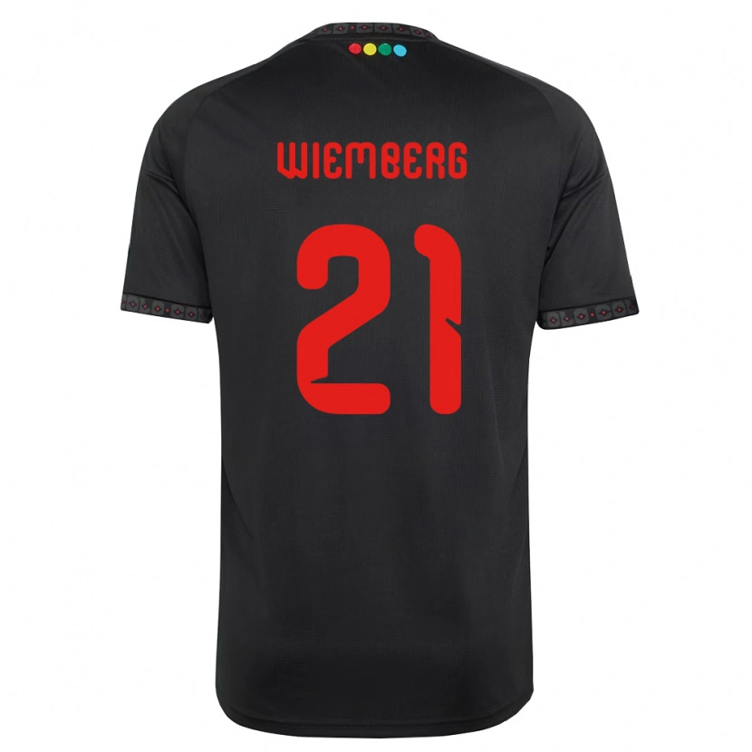 Danxen Kvinnor Erick Wiemberg #21 Svart Röd Bortatröja Matchtröjor 2026/27 Tröjor T-Tröja