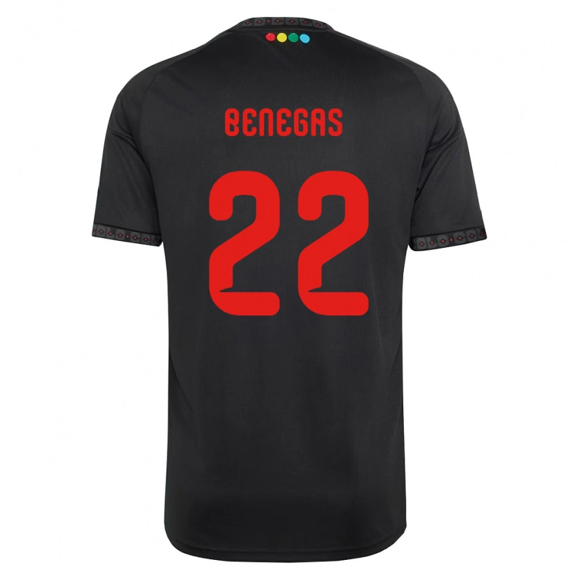 Danxen Kvinnor Leandro Benegas #22 Svart Röd Bortatröja Matchtröjor 2026/27 Tröjor T-Tröja