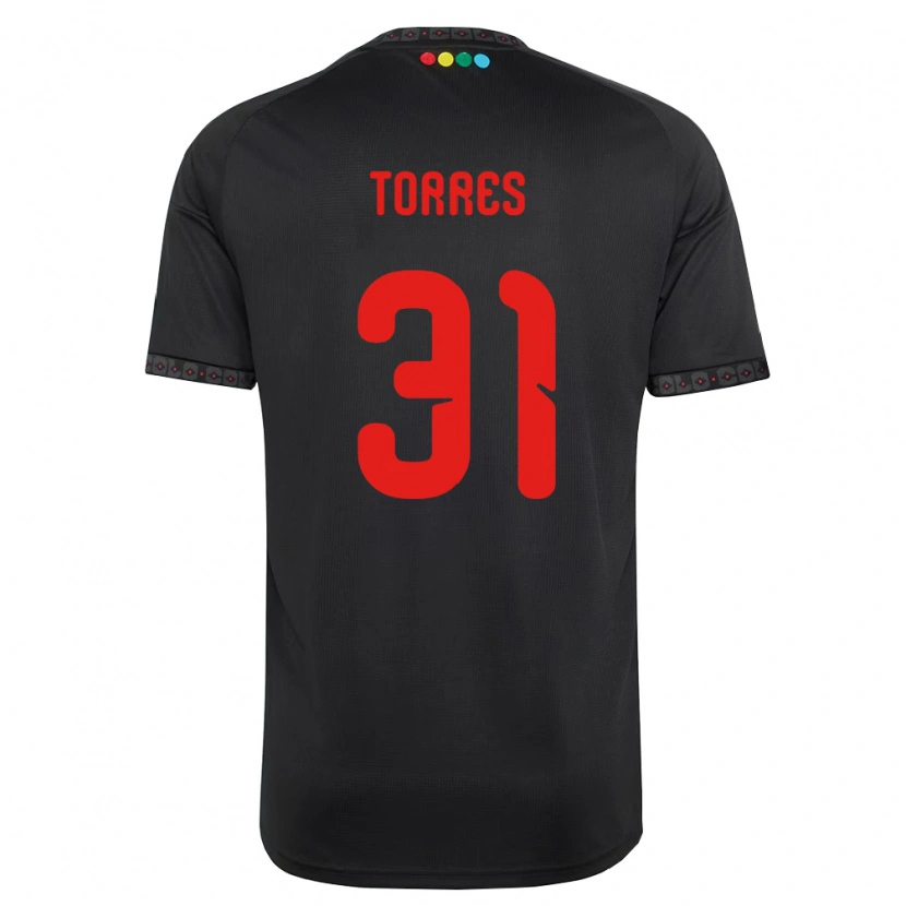 Danxen Kvinnor Bruno Torres #31 Svart Röd Bortatröja Matchtröjor 2026/27 Tröjor T-Tröja