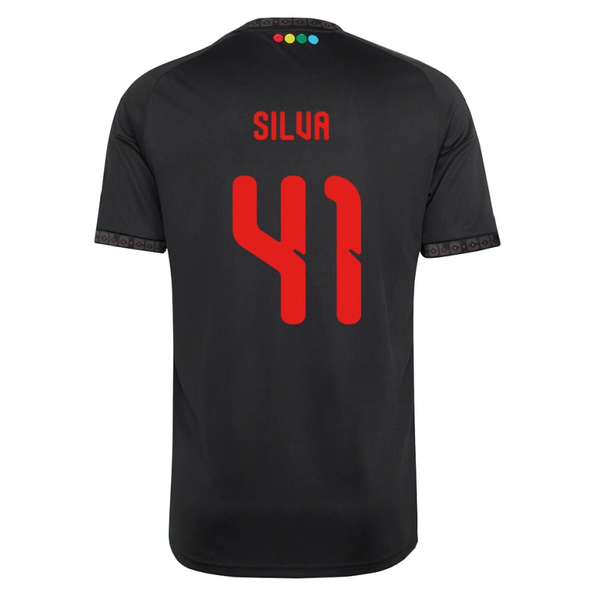 Danxen Kvinnor Bastián Silva #41 Svart Röd Bortatröja Matchtröjor 2026/27 Tröjor T-Tröja