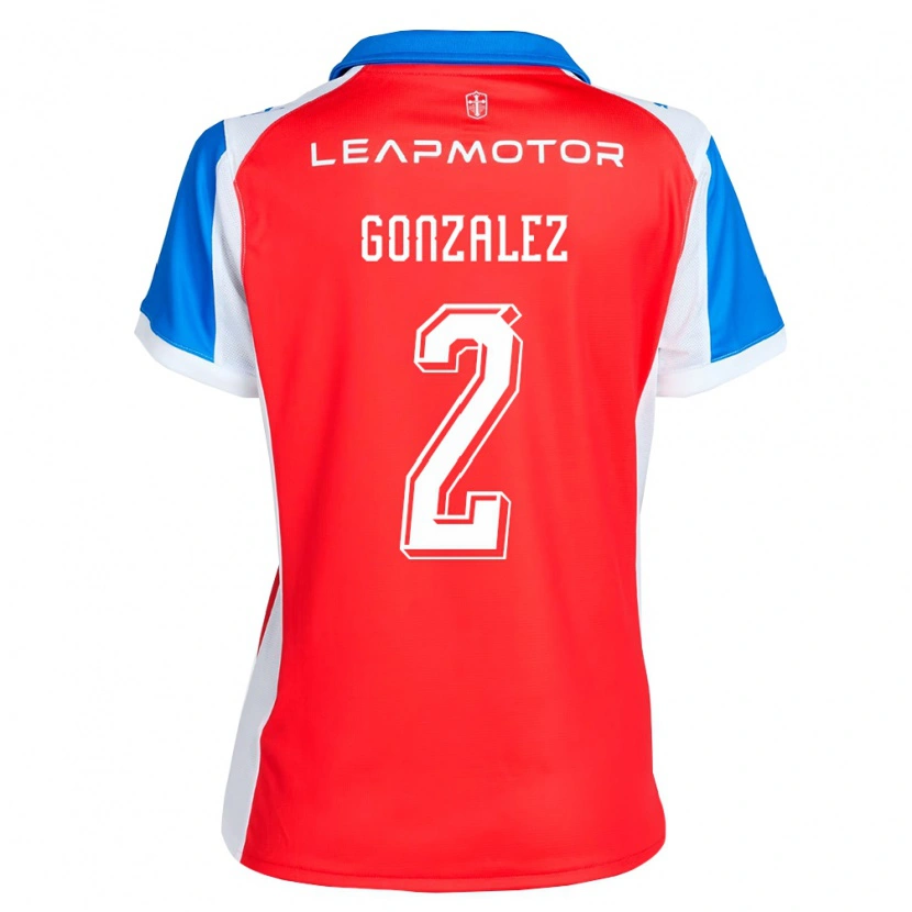Danxen Kvinnor Daniel González #2 Röd Blå Bortatröja Matchtröjor 2026/27 Tröjor T-Tröja