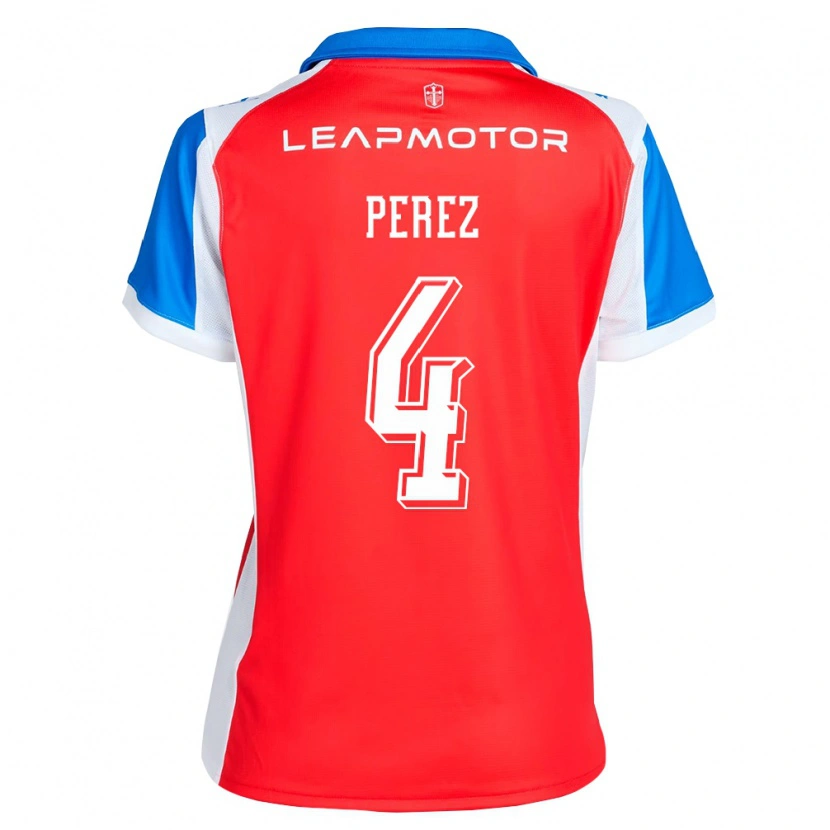 Danxen Kvinnor Ignacio Pérez #4 Röd Blå Bortatröja Matchtröjor 2026/27 Tröjor T-Tröja