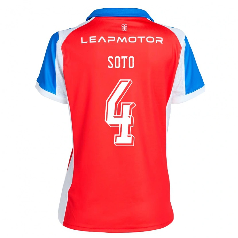 Danxen Kvinnor Guillermo Soto #4 Röd Blå Bortatröja Matchtröjor 2026/27 Tröjor T-Tröja