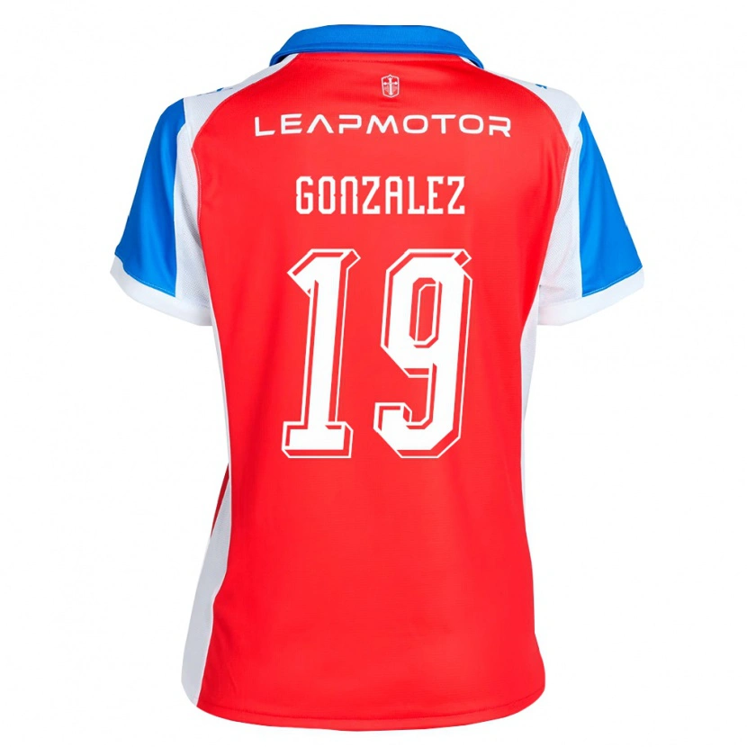 Danxen Kvinnor Bryan González #19 Röd Blå Bortatröja Matchtröjor 2026/27 Tröjor T-Tröja