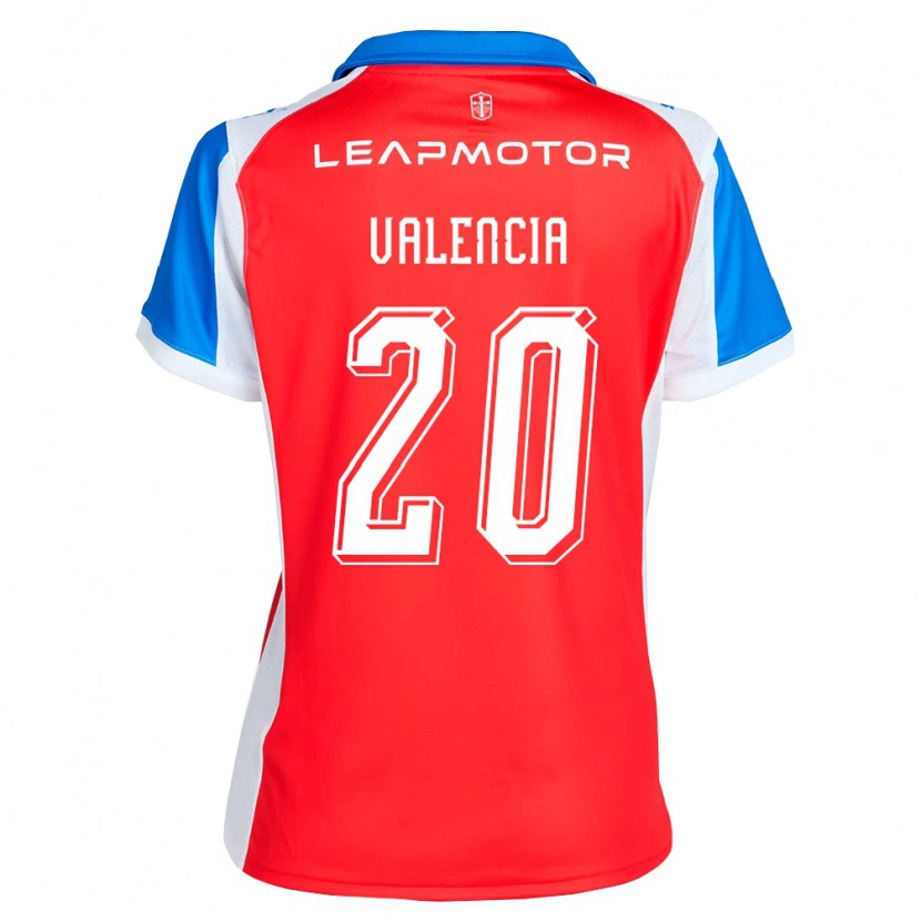 Danxen Kvinnor Jhojan Valencia #20 Röd Blå Bortatröja Matchtröjor 2026/27 Tröjor T-Tröja