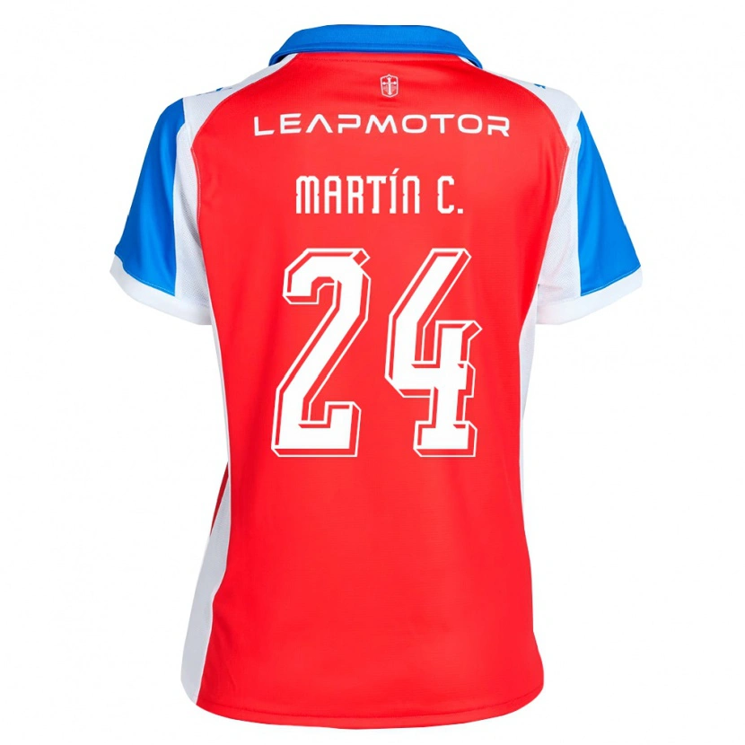 Danxen Kvinnor Martín Contreras #24 Röd Blå Bortatröja Matchtröjor 2026/27 Tröjor T-Tröja