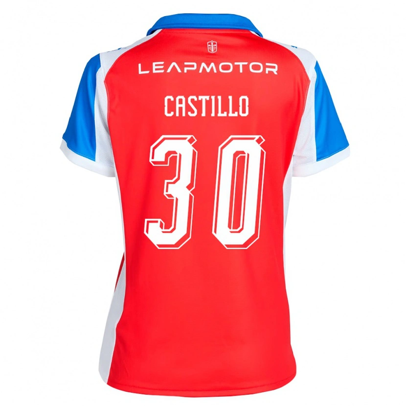Danxen Kvinnor Nicolas Castillo #30 Röd Blå Bortatröja Matchtröjor 2026/27 Tröjor T-Tröja