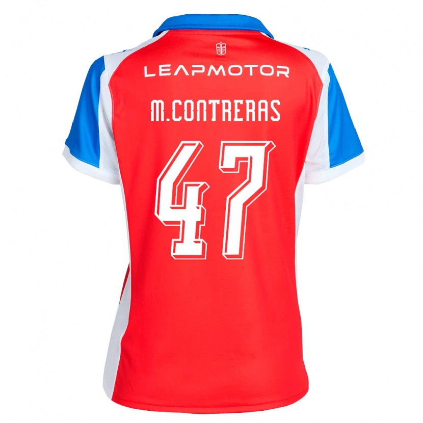 Danxen Kvinnor Mathías Contreras #47 Röd Blå Bortatröja Matchtröjor 2026/27 Tröjor T-Tröja