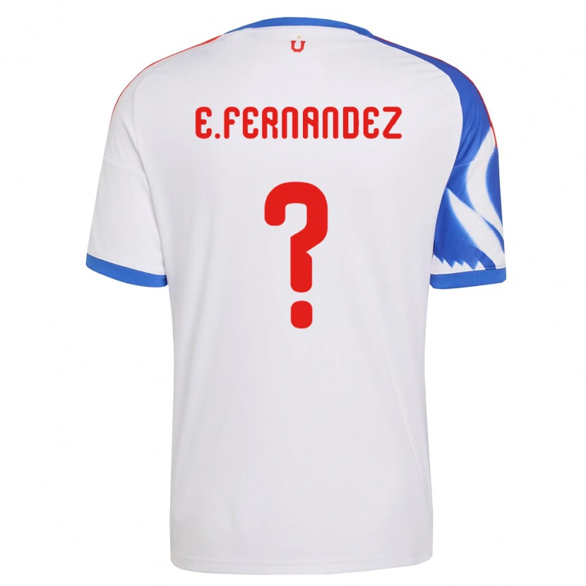 Danxen Kvinnor Enzo Fernández #0 Vit Marinblå Bortatröja Matchtröjor 2026/27 Tröjor T-Tröja