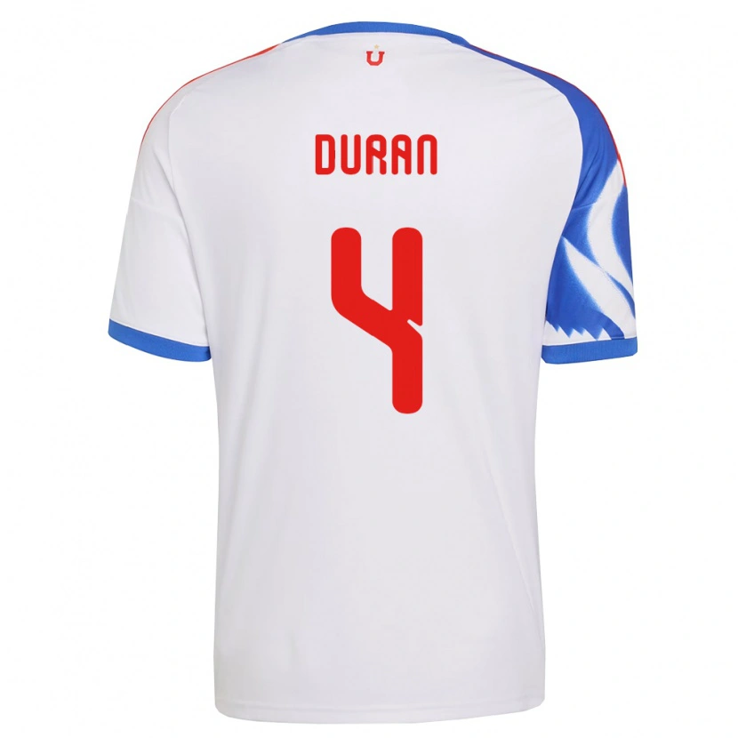 Danxen Kvinnor Ignacia Durán #4 Vit Marinblå Bortatröja Matchtröjor 2026/27 Tröjor T-Tröja