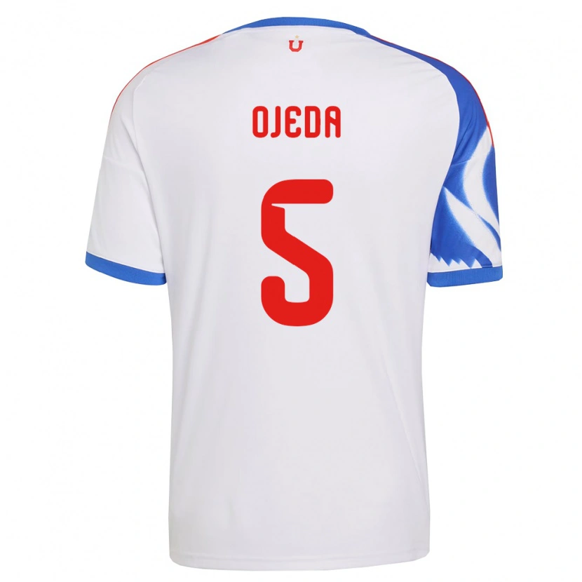 Danxen Kvinnor Emmanuel Ojeda #5 Vit Marinblå Bortatröja Matchtröjor 2026/27 Tröjor T-Tröja