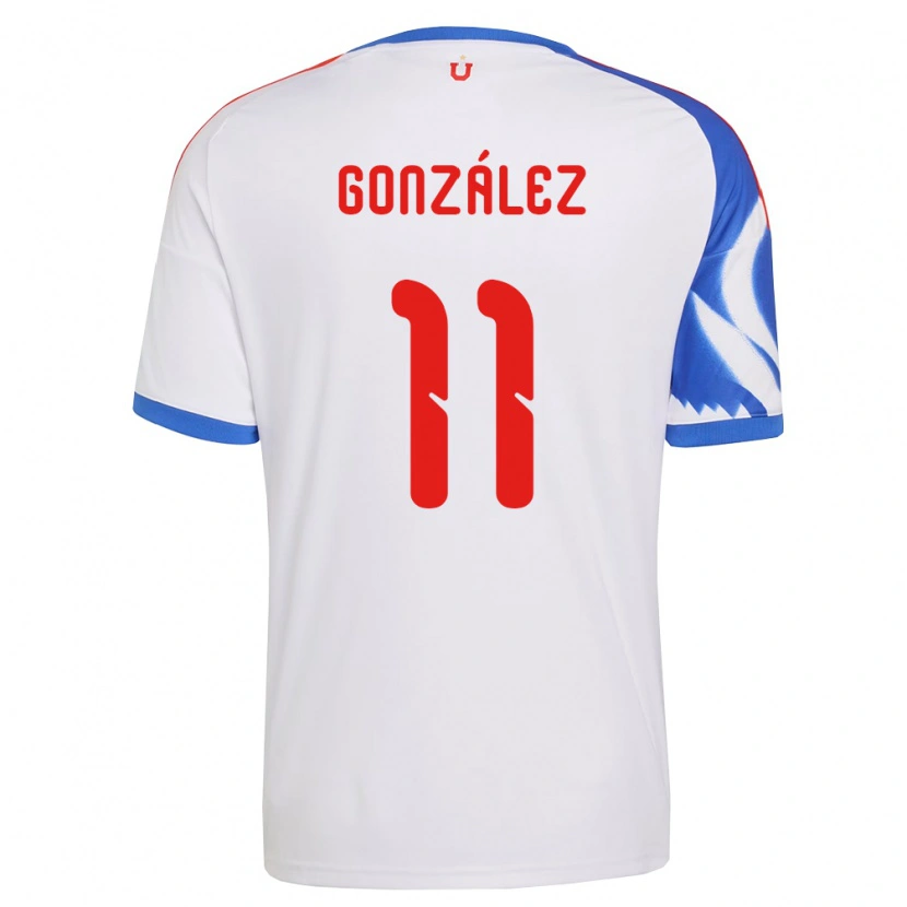 Danxen Kvinnor Andher González #11 Vit Marinblå Bortatröja Matchtröjor 2026/27 Tröjor T-Tröja