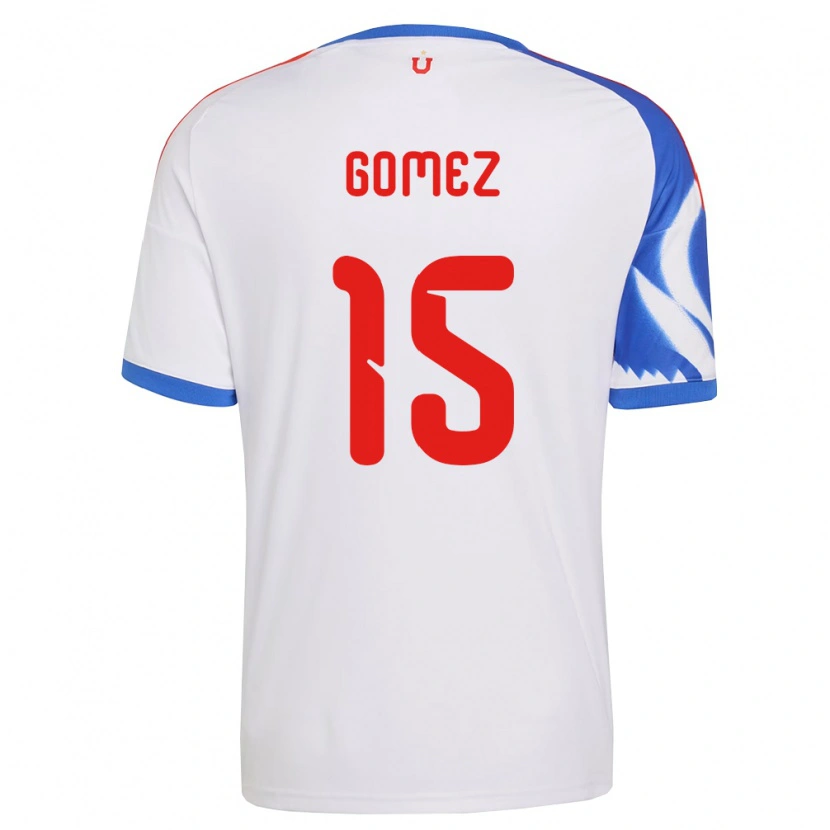 Danxen Kvinnor Juan Pablo Gómez #15 Vit Marinblå Bortatröja Matchtröjor 2026/27 Tröjor T-Tröja
