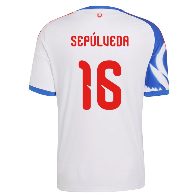 Danxen Kvinnor Matías Sepúlveda #16 Vit Marinblå Bortatröja Matchtröjor 2026/27 Tröjor T-Tröja