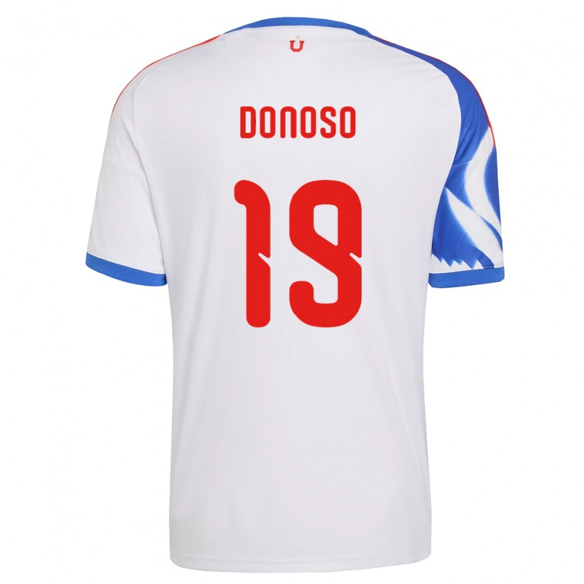 Danxen Kvinnor Fabián Donoso #19 Vit Marinblå Bortatröja Matchtröjor 2026/27 Tröjor T-Tröja