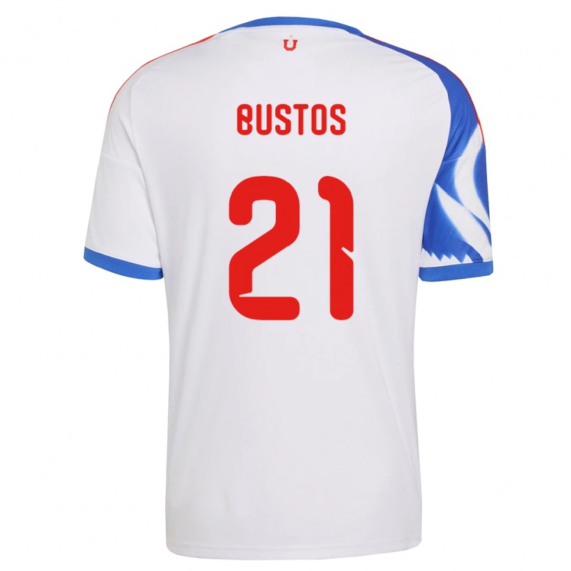 Danxen Kvinnor Melissa Bustos #21 Vit Marinblå Bortatröja Matchtröjor 2026/27 Tröjor T-Tröja