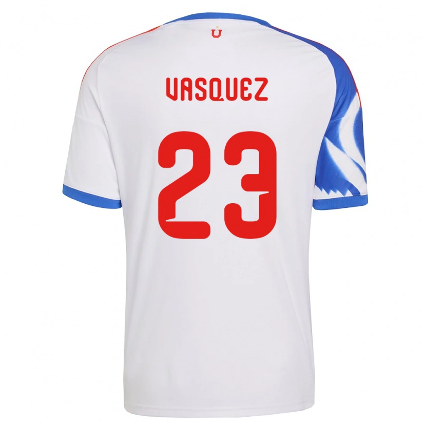 Danxen Kvinnor Ignacio Vásquez #23 Vit Marinblå Bortatröja Matchtröjor 2026/27 Tröjor T-Tröja