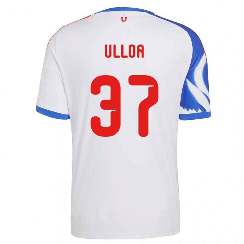 Danxen Kvinnor Cristóbal Ulloa #37 Vit Marinblå Bortatröja Matchtröjor 2026/27 Tröjor T-Tröja