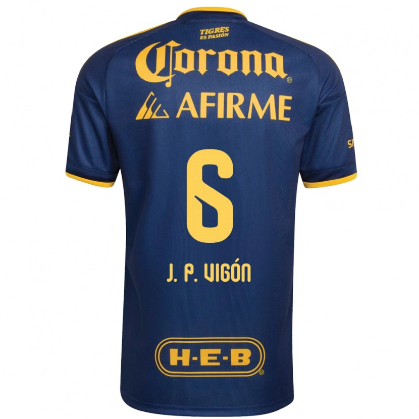 Danxen Kvinnor Juan Pablo Vigón #6 Kungligt Blå Gul Bortatröja Matchtröjor 2026/27 Tröjor T-Tröja