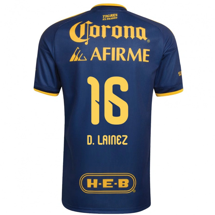 Danxen Kvinnor Diego Lainez #16 Kungligt Blå Gul Bortatröja Matchtröjor 2026/27 Tröjor T-Tröja