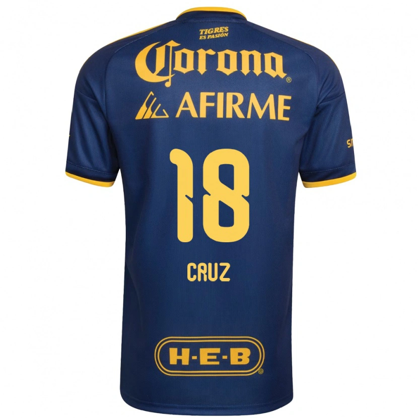 Danxen Kvinnor Belen Cruz #18 Kungligt Blå Gul Bortatröja Matchtröjor 2026/27 Tröjor T-Tröja
