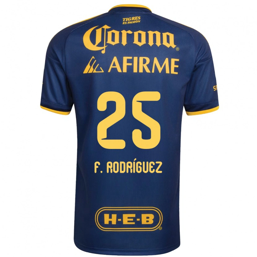 Danxen Kvinnor Felipe Rodríguez #25 Kungligt Blå Gul Bortatröja Matchtröjor 2026/27 Tröjor T-Tröja