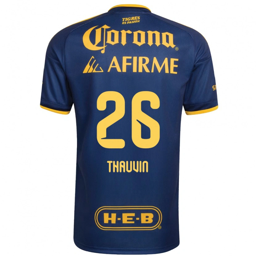 Danxen Kvinnor Florian Thauvin #26 Kungligt Blå Gul Bortatröja Matchtröjor 2026/27 Tröjor T-Tröja