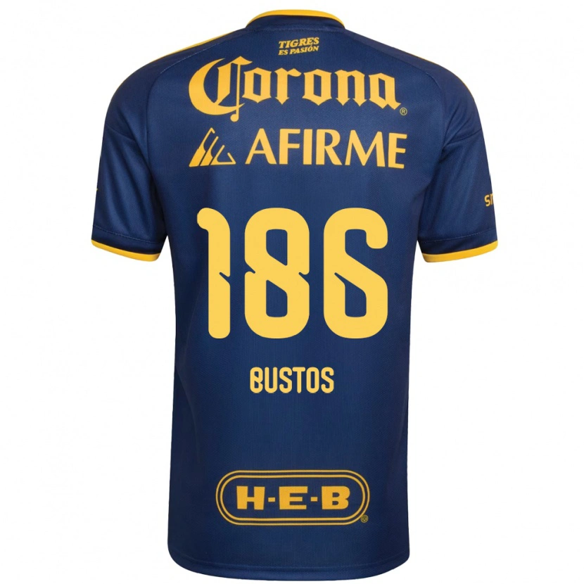Danxen Kvinnor Maximiliano Bustos #186 Kungligt Blå Gul Bortatröja Matchtröjor 2026/27 Tröjor T-Tröja