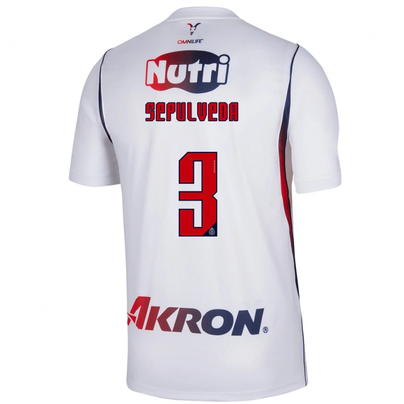 Danxen Kvinnor Gilberto Sepúlveda #3 Vit Marinblå Bortatröja Matchtröjor 2026/27 Tröjor T-Tröja